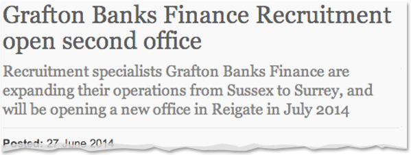 Image for Grafton Banks Finance Recruitment open second office