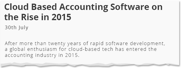 Image for Cloud Based Accounting Software on the Rise in 2015