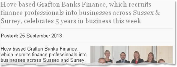 Image for Grafton Banks Finance 5th anniversary